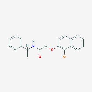 molecular formula C20H18BrNO2 B324583 2-[(1-bromo-2-naphthyl)oxy]-N-(1-phenylethyl)acetamide 