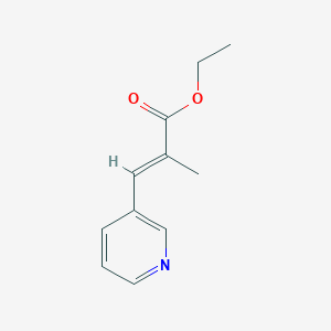 molecular formula C11H13NO2 B3245833 alpha-Methyl-pyridine-3-acrylic acid ethyl ester CAS No. 172656-39-2