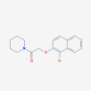 molecular formula C17H18BrNO2 B324584 2-(1-Bromo-2-naphthoxy)-1-piperidino-ethanone 