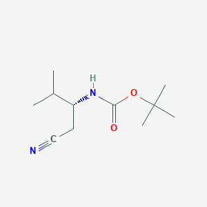 molecular formula C11H20N2O2 B3245845 Carbamic acid, [(1R)-1-(cyanomethyl)-2-methylpropyl]-, 1,1-dimethylethyl ester CAS No. 172695-23-7