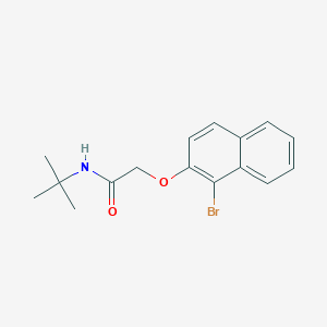 molecular formula C16H18BrNO2 B324585 2-[(1-bromo-2-naphthyl)oxy]-N-(tert-butyl)acetamide 