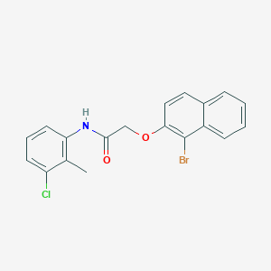molecular formula C19H15BrClNO2 B324589 2-[(1-bromo-2-naphthyl)oxy]-N-(3-chloro-2-methylphenyl)acetamide 