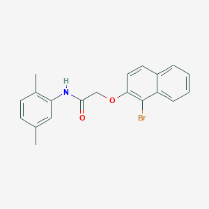 molecular formula C20H18BrNO2 B324591 2-[(1-bromo-2-naphthyl)oxy]-N-(2,5-dimethylphenyl)acetamide 