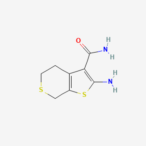 molecular formula C8H10N2OS2 B3245910 2-amino-5,7-dihydro-4H-thieno[2,3-c]thiopyran-3-carboxamide CAS No. 173281-09-9