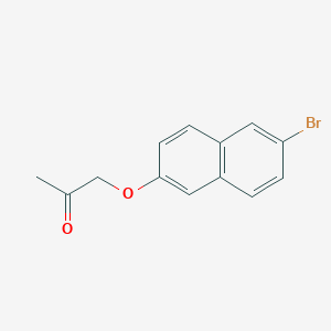 molecular formula C13H11BrO2 B3245911 1-[(6-溴萘-2-基)氧基]丙انون-2 CAS No. 173301-08-1