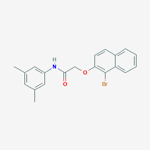 molecular formula C20H18BrNO2 B324592 2-[(1-bromo-2-naphthyl)oxy]-N-(3,5-dimethylphenyl)acetamide 