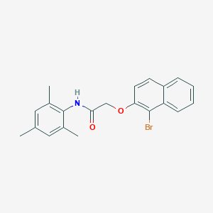 molecular formula C21H20BrNO2 B324595 2-[(1-bromo-2-naphthyl)oxy]-N-mesitylacetamide 