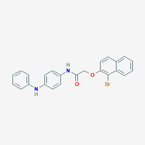 molecular formula C24H19BrN2O2 B324596 N-(4-anilinophenyl)-2-[(1-bromo-2-naphthyl)oxy]acetamide 