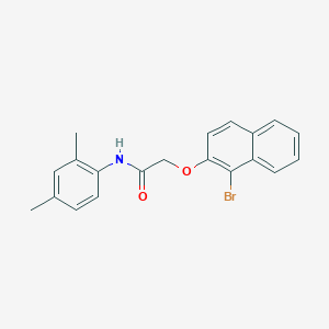 molecular formula C20H18BrNO2 B324598 2-[(1-bromo-2-naphthyl)oxy]-N-(2,4-dimethylphenyl)acetamide 
