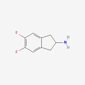 molecular formula C9H9F2N B3246011 5,6-difluoro-2,3-dihydro-1H-inden-2-amine CAS No. 173998-68-0