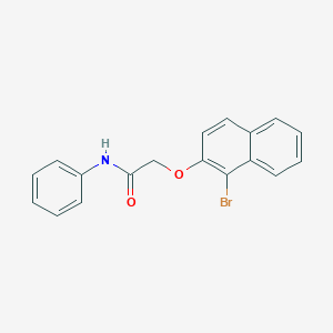 molecular formula C18H14BrNO2 B324602 2-[(1-bromo-2-naphthyl)oxy]-N-phenylacetamide 