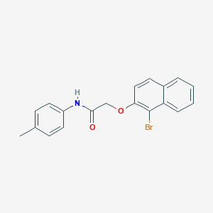 molecular formula C19H16BrNO2 B324603 2-[(1-bromo-2-naphthyl)oxy]-N-(4-methylphenyl)acetamide 