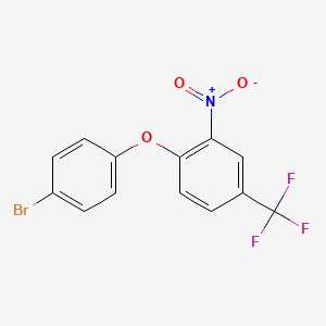 molecular formula C13H7BrF3NO3 B3246031 1-(4-Bromophenoxy)-2-nitro-4-(trifluoromethyl)benzene CAS No. 1744-23-6