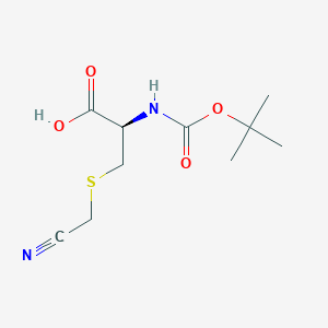 molecular formula C10H16N2O4S B3246095 (R)-2-((tert-butoxycarbonyl)amino)-3-((cyanomethyl)thio)propanoic acid CAS No. 174894-18-9