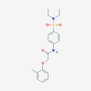 molecular formula C19H24N2O4S B324615 N-[4-(diethylsulfamoyl)phenyl]-2-(2-methylphenoxy)acetamide 
