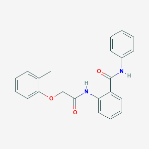 molecular formula C22H20N2O3 B324620 2-{[(2-methylphenoxy)acetyl]amino}-N-phenylbenzamide 