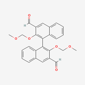 molecular formula C26H22O6 B3246210 (1S)-2,2'-Bis(methoxymethoxy)-[1,1'-binaphthalene]-3,3'-dicarboxaldehyde CAS No. 176437-91-5
