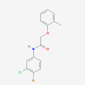 molecular formula C15H13BrClNO2 B324622 N-(4-bromo-3-chlorophenyl)-2-(2-methylphenoxy)acetamide 
