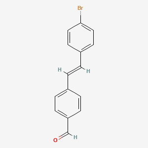 molecular formula C15H11BrO B3246228 (E)-4'-溴芪-4-甲醛 CAS No. 176674-10-5