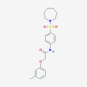 molecular formula C21H26N2O4S B324626 N-[4-(azepan-1-ylsulfonyl)phenyl]-2-(3-methylphenoxy)acetamide 