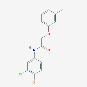 molecular formula C15H13BrClNO2 B324628 N-(4-bromo-3-chlorophenyl)-2-(3-methylphenoxy)acetamide 