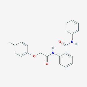 molecular formula C22H20N2O3 B324633 2-{[(4-methylphenoxy)acetyl]amino}-N-phenylbenzamide 