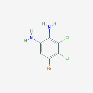 molecular formula C6H5BrCl2N2 B3246345 5-Bromo-3,4-dichlorobenzene-1,2-diamine CAS No. 177944-67-1