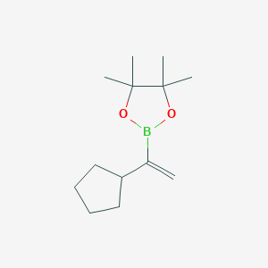 molecular formula C13H23BO2 B3246354 2-(1-Cyclopentylvinyl)-4,4,5,5-tetramethyl-1,3,2-dioxaborolane CAS No. 177949-94-9
