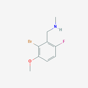 molecular formula C9H11BrFNO B3246357 1-(2-Bromo-6-fluoro-3-methoxyphenyl)-N-methylmethanamine CAS No. 1779900-27-4