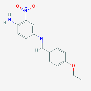 molecular formula C15H15N3O3 B324644 N~4~-(4-ethoxybenzylidene)-2-nitro-1,4-benzenediamine 