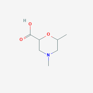 molecular formula C7H13NO3 B3246443 4,6-Dimethylmorpholine-2-carboxylic acid CAS No. 1782433-39-9