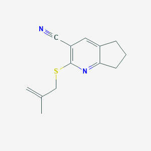 molecular formula C13H14N2S B324645 2-(2-Methylallylthio)-1-pyrindan-3-carbonitrile 