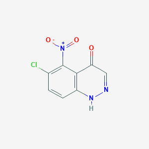 molecular formula C8H4ClN3O3 B3246483 6-Chloro-5-nitrocinnolin-4-ol CAS No. 17837-68-2