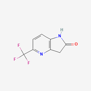 molecular formula C8H5F3N2O B3246490 5-(Trifluoromethyl)-1H,2H,3H-pyrrolo[3,2-B]pyridin-2-one CAS No. 178393-13-0