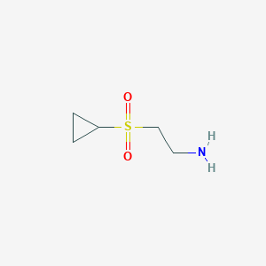 molecular formula C5H11NO2S B3246541 2-(Cyclopropanesulfonyl)ethan-1-amine CAS No. 1785567-72-7