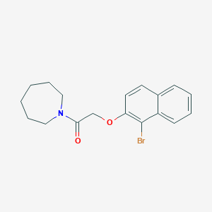 molecular formula C18H20BrNO2 B324656 1-{[(1-Bromo-2-naphthyl)oxy]acetyl}azepane 