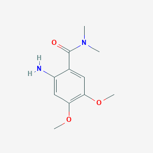 molecular formula C11H16N2O3 B3246563 2-氨基-4,5-二甲氧基-N,N-二甲基苯甲酰胺 CAS No. 178672-25-8