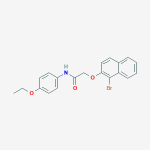 molecular formula C20H18BrNO3 B324664 2-[(1-bromo-2-naphthyl)oxy]-N-(4-ethoxyphenyl)acetamide 