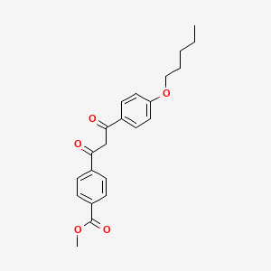 molecular formula C22H24O5 B3246647 4-(3-氧代-3-(4-(戊氧基)苯基)丙酰基)苯甲酸甲酯 CAS No. 179162-63-1