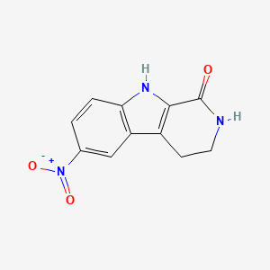 molecular formula C11H9N3O3 B3246672 6-Nitro-2,3,4,9-tetrahydro-beta-carbolin-1-one CAS No. 17952-86-2