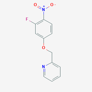 molecular formula C12H9FN2O3 B3246682 2-((3-Fluoro-4-nitrophenoxy)methyl)pyridine CAS No. 179552-79-5