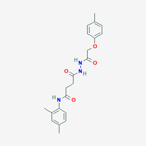 molecular formula C21H25N3O4 B324675 N-(2,4-dimethylphenyl)-4-{2-[(4-methylphenoxy)acetyl]hydrazino}-4-oxobutanamide 