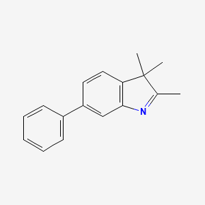 molecular formula C17H17N B3246790 2,3,3-Trimethyl-6-phenyl-3H-indole CAS No. 180003-61-6