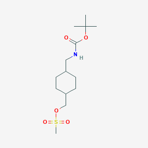 ((1R,4R)-4-((tert-Butoxycarbonylamino)methyl)cyclohexyl)methyl methanesulfonate