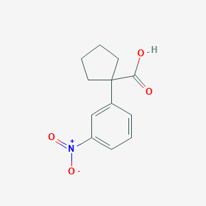 molecular formula C12H13NO4 B3246817 1-(3-Nitrophenyl)cyclopentanecarboxylic acid CAS No. 180080-78-8