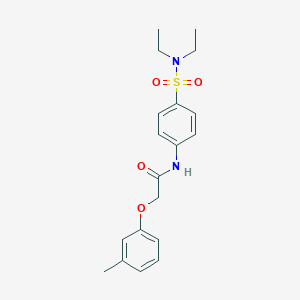 molecular formula C19H24N2O4S B324682 N-{4-[(diethylamino)sulfonyl]phenyl}-2-(3-methylphenoxy)acetamide 