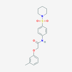 molecular formula C20H24N2O4S B324683 2-(3-methylphenoxy)-N-[4-(1-piperidinylsulfonyl)phenyl]acetamide 