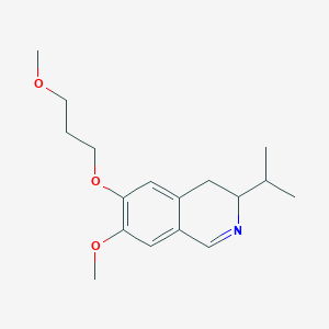 molecular formula C17H25NO3 B3246841 Coc1=C(C=C2CC(N=CC2=C1)C(C)C)occcoc CAS No. 1802412-99-2