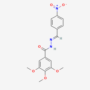 molecular formula C17H17N3O6 B3246843 3,4,5-trimethoxy-N'-[(E)-(4-nitrophenyl)methylidene]benzohydrazide CAS No. 180251-17-6