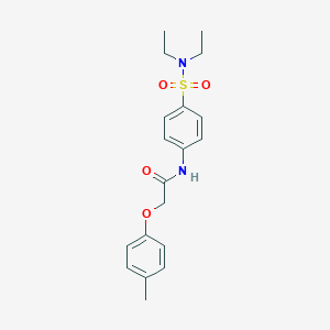 molecular formula C19H24N2O4S B324686 N-{4-[(diethylamino)sulfonyl]phenyl}-2-(4-methylphenoxy)acetamide 